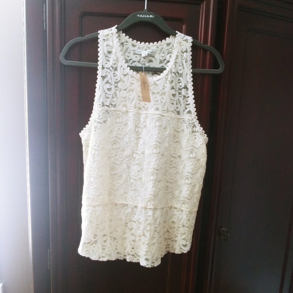 NWT American Eagle stretch lacy racer back top